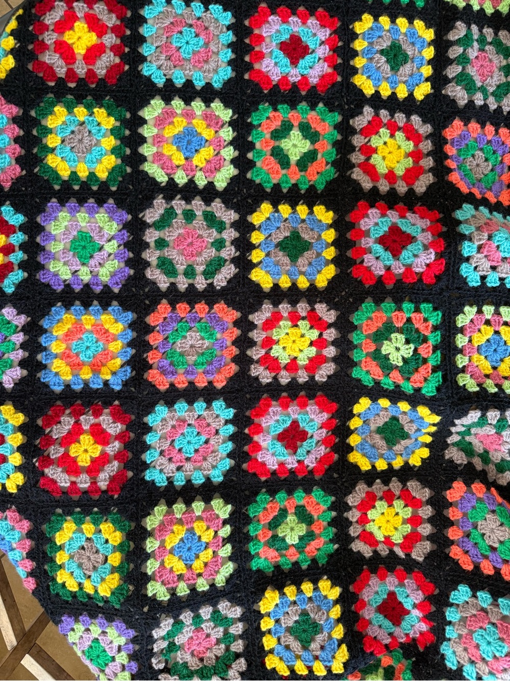 Vintage Granny Square Afghan